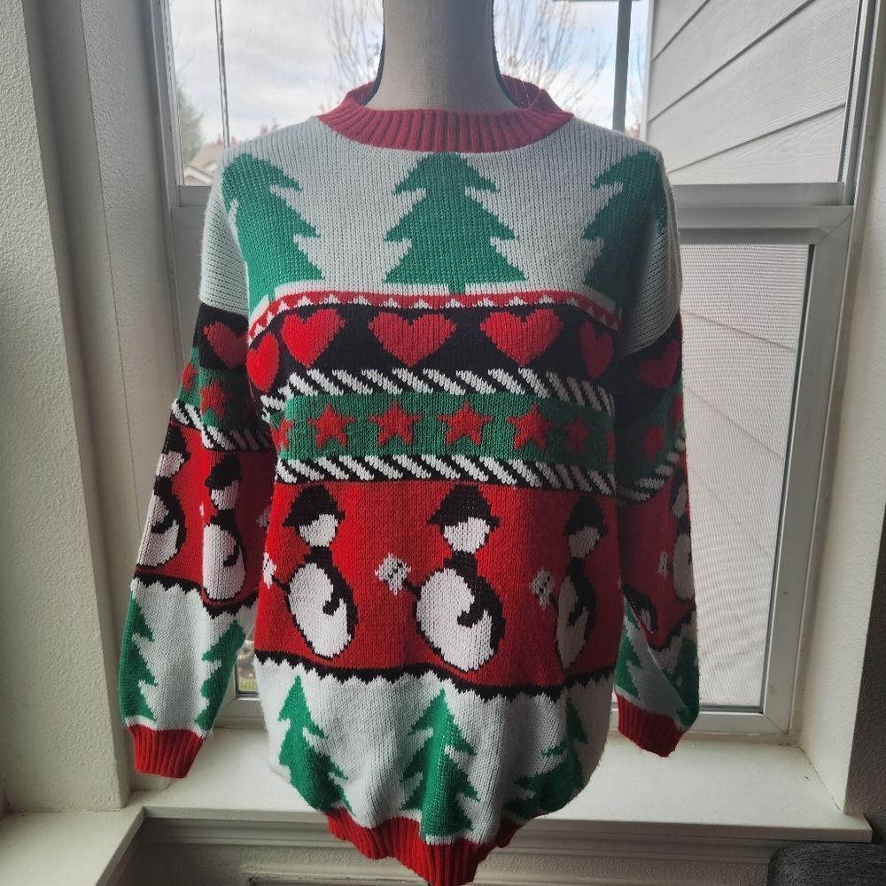 Vintage 1980's Christmas Sweater | L